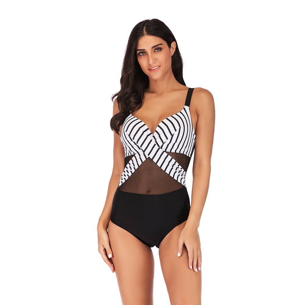 F4785 Size Print Tankini Swimjupmsuit Swimsuit Beachwear Padded Swimwear